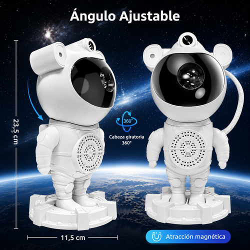 Astronauta Proyector de Galaxias LED - Luz Nocturna con Control Remoto
