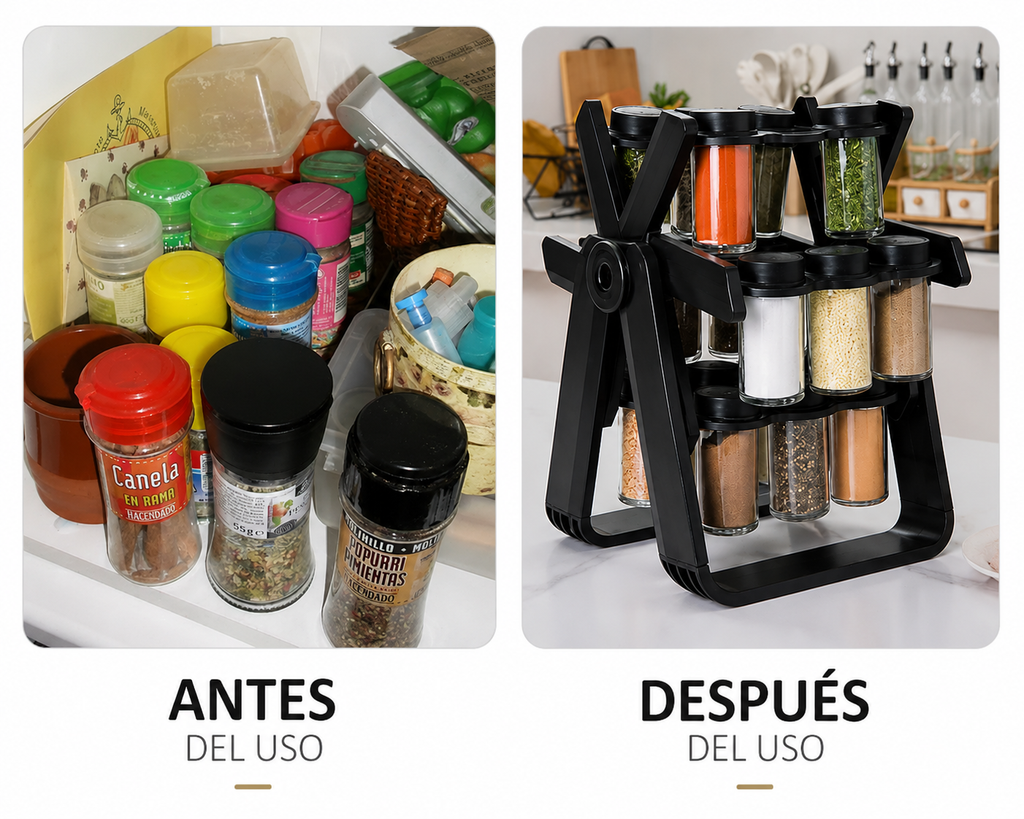 Organizador de Condimentos Giratorio 18 en 1